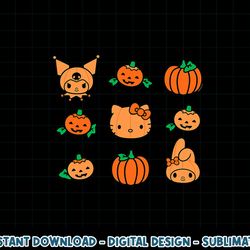 hello kitty my melody kuromi pumpkins halloween png, sublimation copy