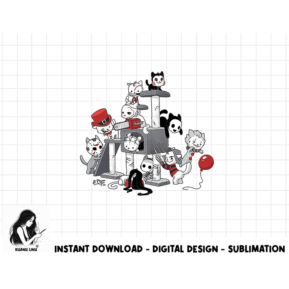 Horror Movies Cat Funny Halloween png, sublimation copy.jpg