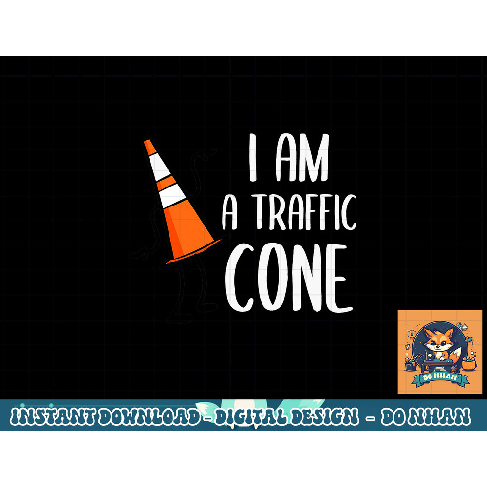 I Am A Traffic Cone Orange Lazy Easy Costumes Halloween Tee png, sublimation copy.jpg