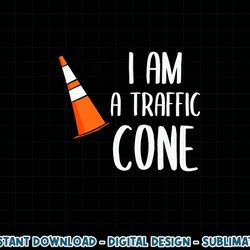 i am a traffic cone orange lazy easy costumes halloween tee png, sublimation copy