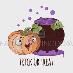 PUMPKIN POTION Halloween Cartoon Vector Illustration Set