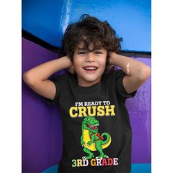 first day of school shirt, dinosaur back to school shirt, 3rd grade shirt, dinosaur school shirt, third grader shirt, he