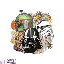 floral star war png darth vader stormtrooper n boba fett png