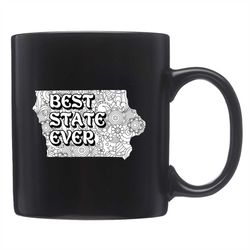 Iowa Mug, Iowa Gift, IO Mug, IO Gift, Iowa Map, State Love Mug, Home State Mug, Iowa Home Mug, Iowa Mugs, Iowa Party, Io