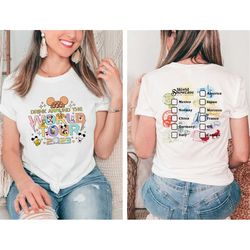 epcot world tour 2023 shirt, drink around the world tour tee,mickey and friends drinking team shirt, epcot world showcas