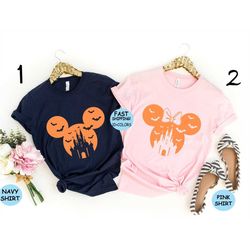 disney halloween shirt, mickey and minnie halloween matching tee, halloween shirt, disney matching tee, disney trip swea
