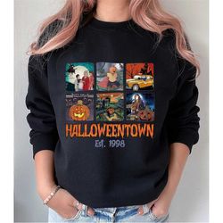 vintage halloween town est 1998 sweatshirt, pumpkin halloweentown shirt, halloweentown sweatshirt, halloween party, gift