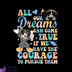 personalized disney grad all our dream will come true svg file