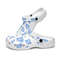 Unisex CrocClogs Retro Geo 1970 Groovy Hippie Cool Natural world Nature Sea Life Rays Blue.jpg