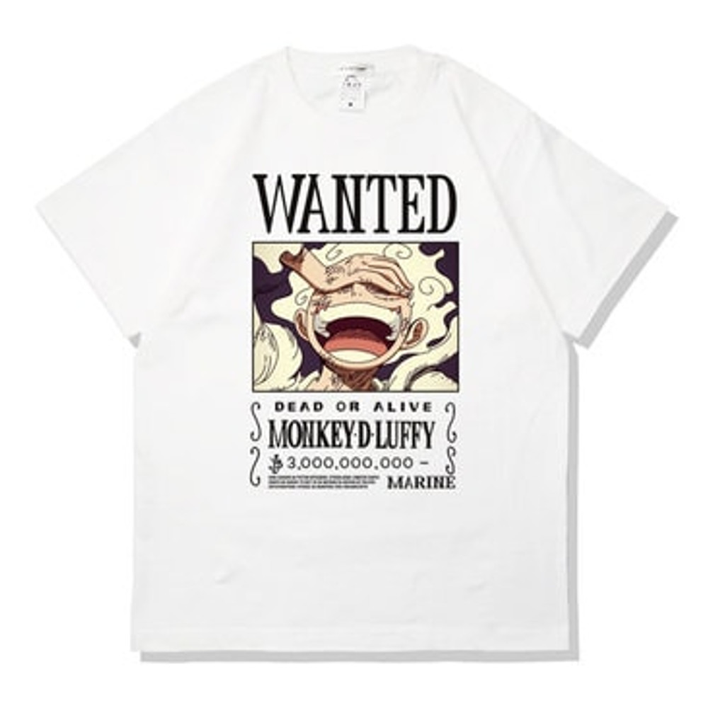 Luffy Wanted Poster Printed T-Shirt King of The Pirates T-Shirt Pirate Anime T-Shirt Luffy Gear 5 T-Shirt Sun God Nika T-Shirt - 4.jpg