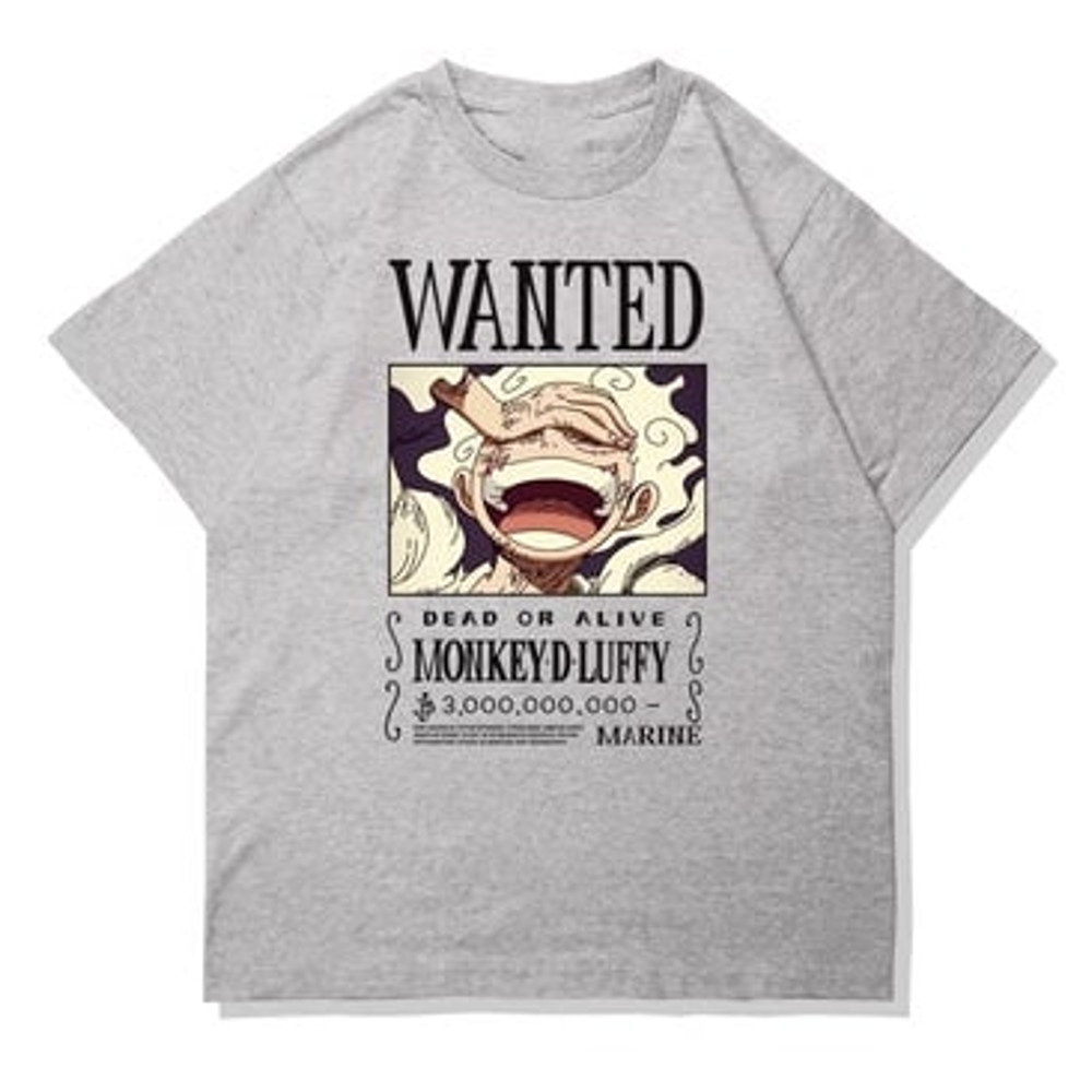Luffy Wanted Poster Printed T-Shirt King of The Pirates T-Shirt Pirate Anime T-Shirt Luffy Gear 5 T-Shirt Sun God Nika T-Shirt - 5.jpg