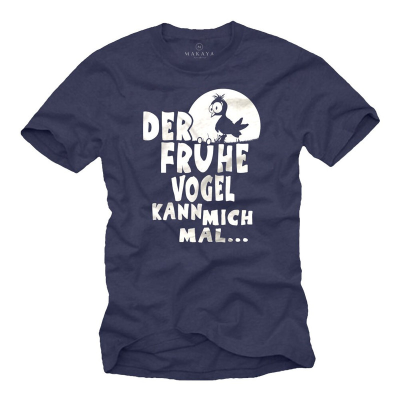 Funny ANIMAL T-Shirt for Men with German Saying The Early Bird Sucks print Size S-XXXXXL - 3.jpg