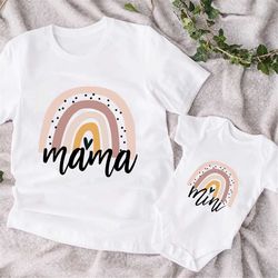 mama and mini rainbow shirts, mom and baby matching shirts, mama and mini shirts, mama shirt, mini shirt, mama mini matc