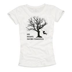 funny womens top with german slogan - i have enough - i go rocking - cool print tee shirt graphic tees s-m-l