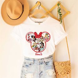 disney princess shirt, disney girls shirt, minnie princess shirt, disney birthday girl shirt, disney custom princess shi