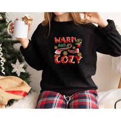 Christmas Long Sleeve Shirt, Warm and Cozy Christmas Shirt, Christmas Holiday Shirt, Christmas Coffee Shirt, Christmas W