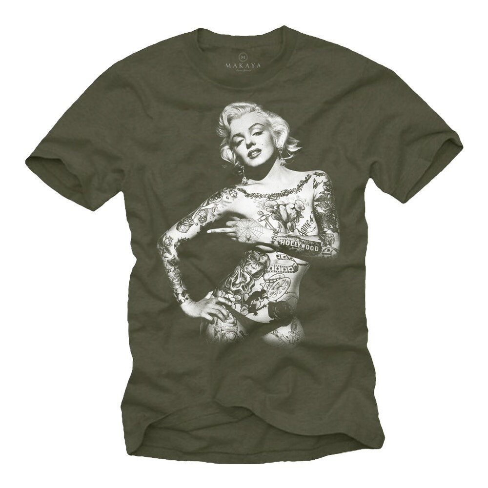 Cool Marilyn Ink Love T-Shirt Black - Men's Tattoo Tee Shirt Print Size S-XXXXXL - 4.jpg