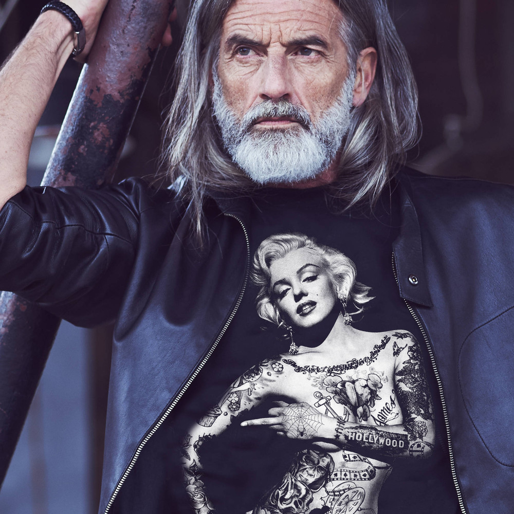 Cool Marilyn Ink Love T-Shirt Black - Men's Tattoo Tee Shirt Print Size S-XXXXXL - 5.jpg