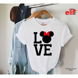 disney love shirt, mickey and minnie matching shirts, disney couple shirt, minnie mouse shirt, mickey and minnie ears, v
