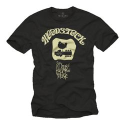 mens hippie vintage t-shirt black for music fans woodstock s-xxxxxl
