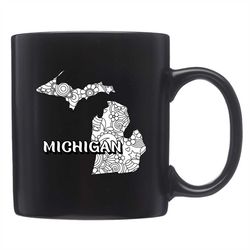 cute michigan mug, cute michigan gift, michigan state mug, michigan coffee, state of michigan, mi mug, mi gift, michigan