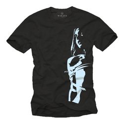 sexy t-shirt black pin up bondage saint mens tee shirt size s-xxxxxl