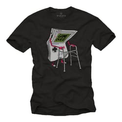 super mens gamer shirt with print, nothing to do, retro gaming tee, vintage, black, s-xxxxxl