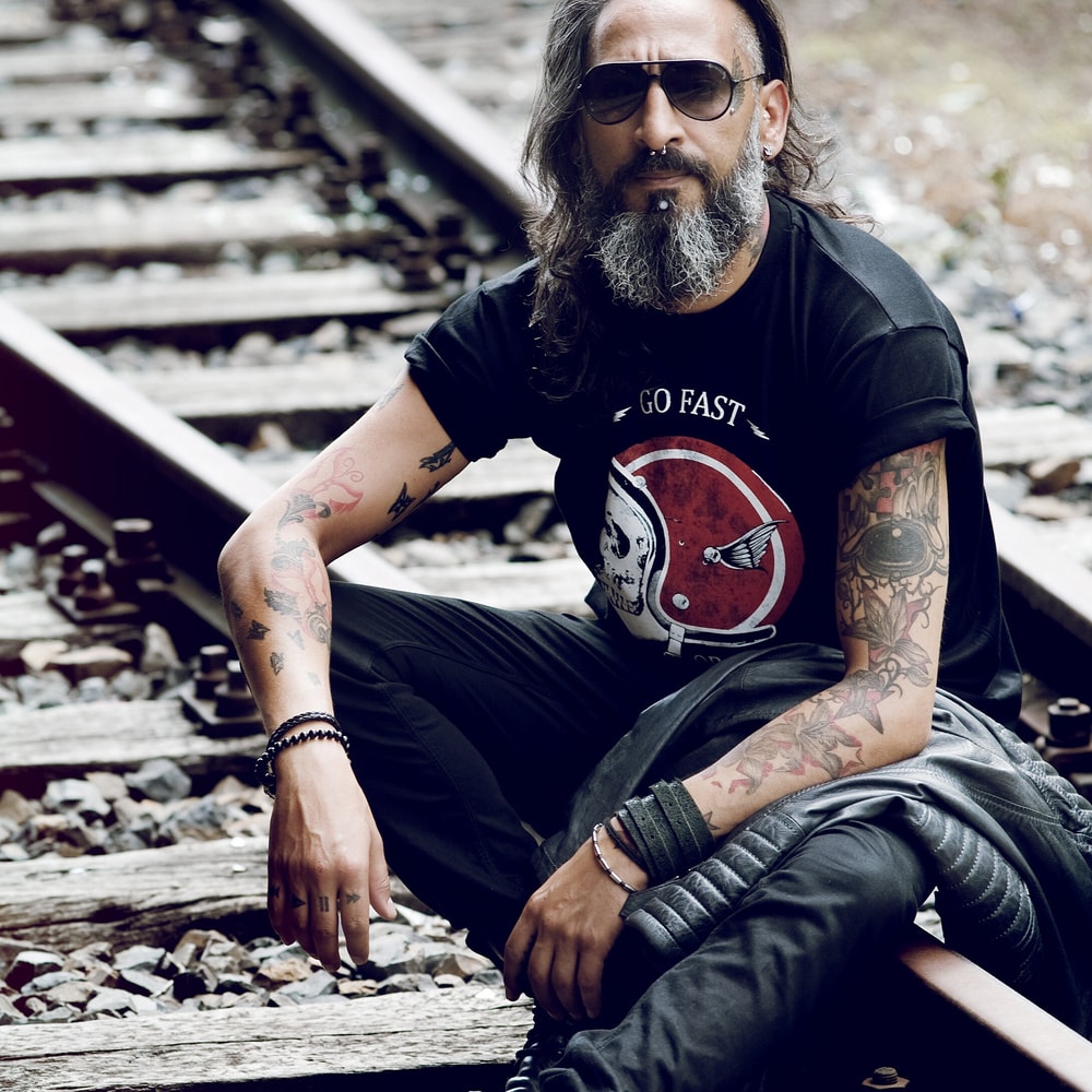 Vintage Motorcycle Helmet Tee Shirt for men - Go Fast - Skull Biker Tshirts black S-XXXXXL - 5.jpg