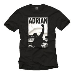 cool rocky shirt for men printed with slogan adrian black s-xxxxxl
