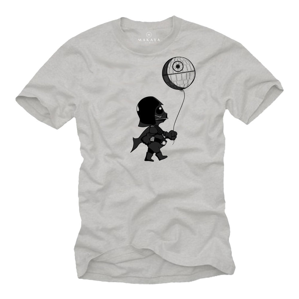 Funny Gifts for Men - Baby Vader Tshirt Balloon Banksy Style Wars grey size S-XXXXXL - 1.jpg
