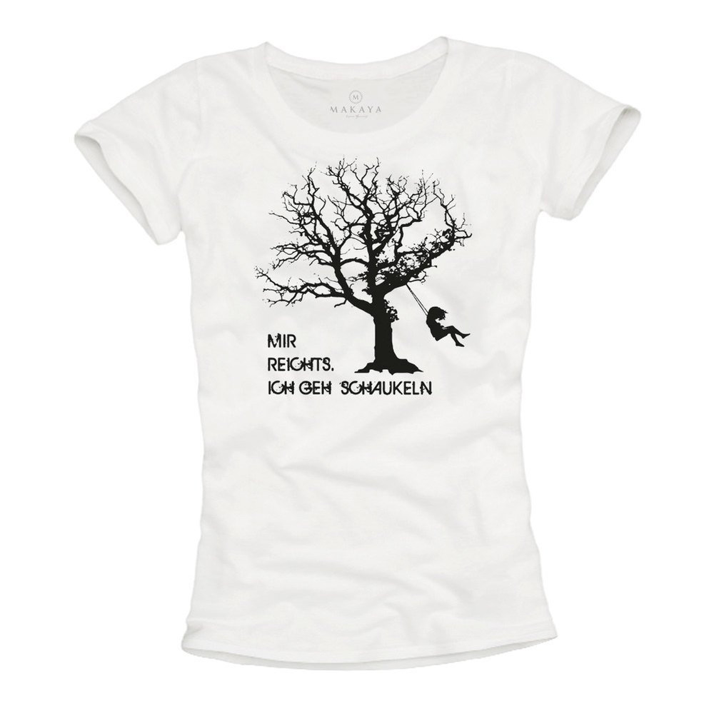 Funny womens Top with german slogan - I have enough - I go rocking - Cool print Tee Shirt Graphic Tees SML - 1.jpg