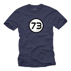 makaya mens t-shirt - sheldon magic number 73 - big bang theory blue s-xxxxxl