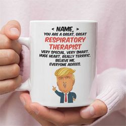 personalized gift for respiratory therapist, respiratory therapist trump funny gift, respiratory therapist birthday gift