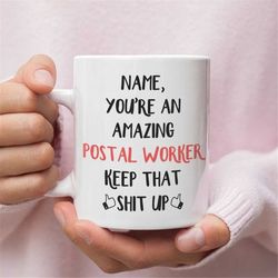 personalized gift for postal worker, postal worker gift, postal worker mug, gift for postal worker, funny personalized p