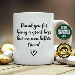 Boss Leaving Gift Mug, Boss Mug, Job Card Gift | New Work Her Colleague Manager Besties Cards Mug Print Necklace Mum Mom