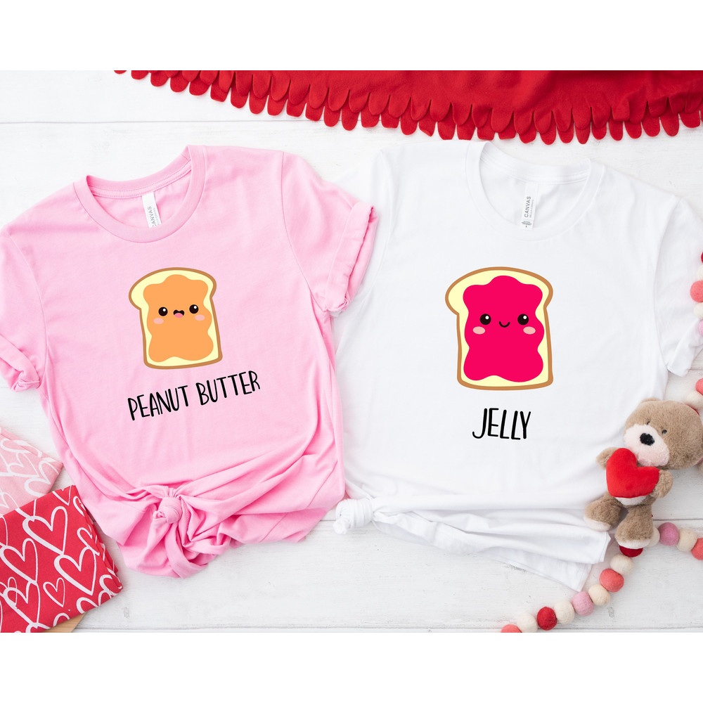 Cute Peanut Butter And Jelly Toast Couple Matching Shirt,Cute Food Couple Tshirt,Gift For Funny Couples,Sandwich Shirt,Funny Matching Tshirt - 1.jpg