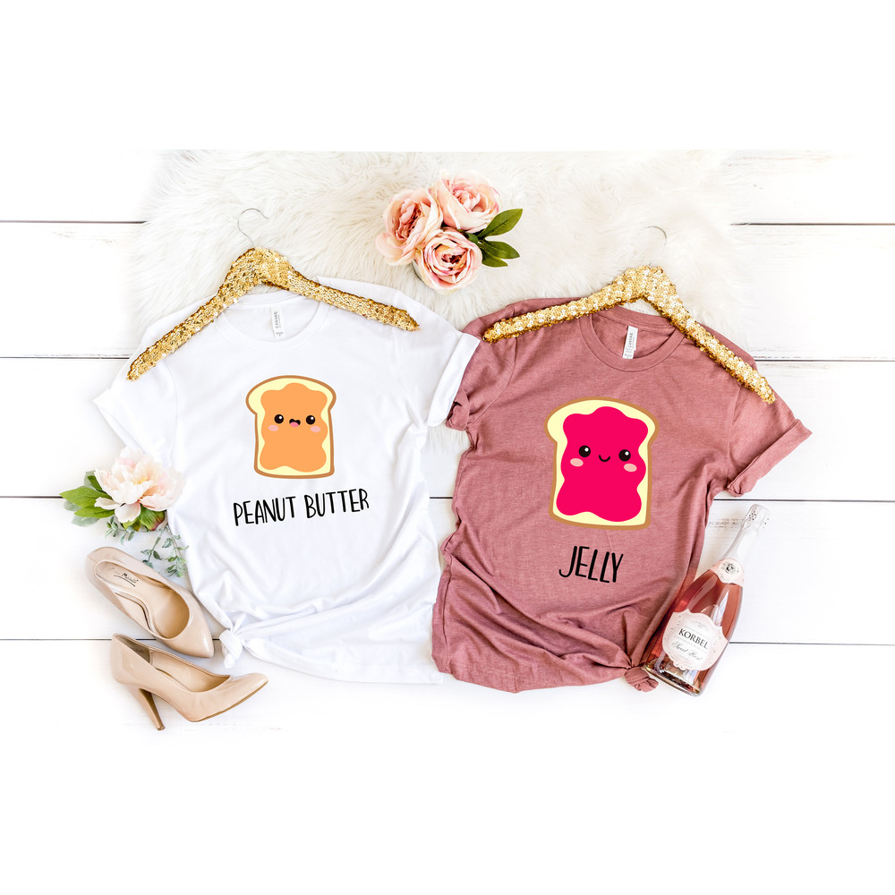 Cute Peanut Butter And Jelly Toast Couple Matching Shirt,Cute Food Couple Tshirt,Gift For Funny Couples,Sandwich Shirt,Funny Matching Tshirt - 2.jpg