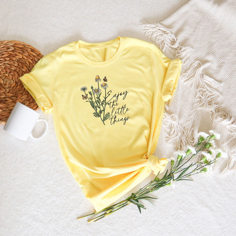 Enjoy The Little Things Shirt, Vintage Shirt, Flowers T-Shirt, Enjoy Life T Shirt, Retro Shirts, Positive Sayings, Fall Shirt, Aesthetic Tee - 1.jpg