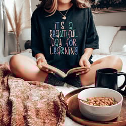 its a beautiful day teacher shirt,back to school retro kindergarten teacher tee,first day for learning gift,teacher appr