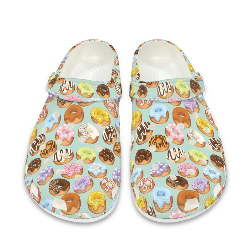 Cute Donuts Crocs Shoes , Blue Adult Cake Slippers , EU Size 36-48.jpg