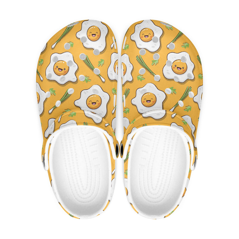 Funny Kawaii Fried Egg Clogs Crocs, Chicken Shoes Kids, Unisex Garden Shoes Slippers, Chicken Lovers Gift.jpg