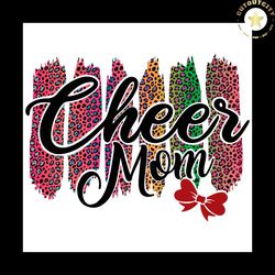 cheer mom svg png, mom svg, leopard mom svg, cheer svg, cheerleader svg