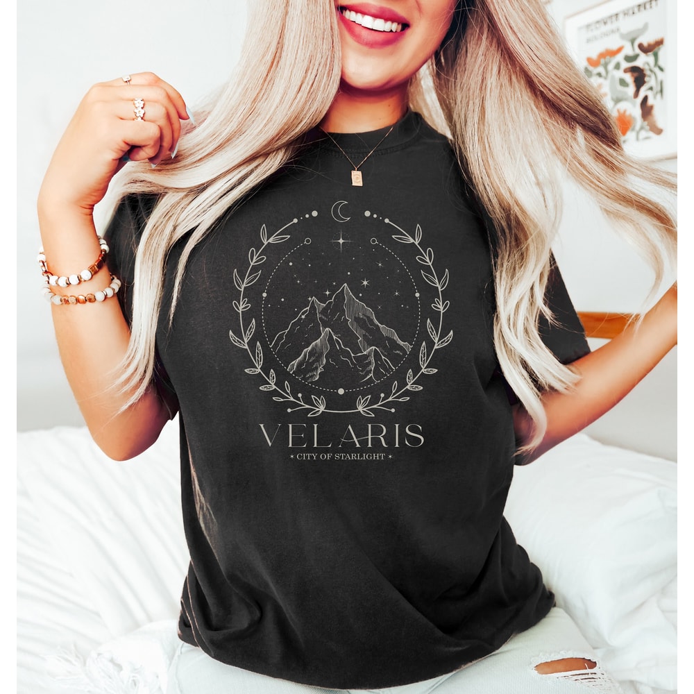 Velaris City Of Starlight Shirt, ACOTAR Tshirt, Night Court Sarah J Mass, Comfort Retro Velaris Tshirt, Unisex House Of Wind Book Clothing - 1.jpg