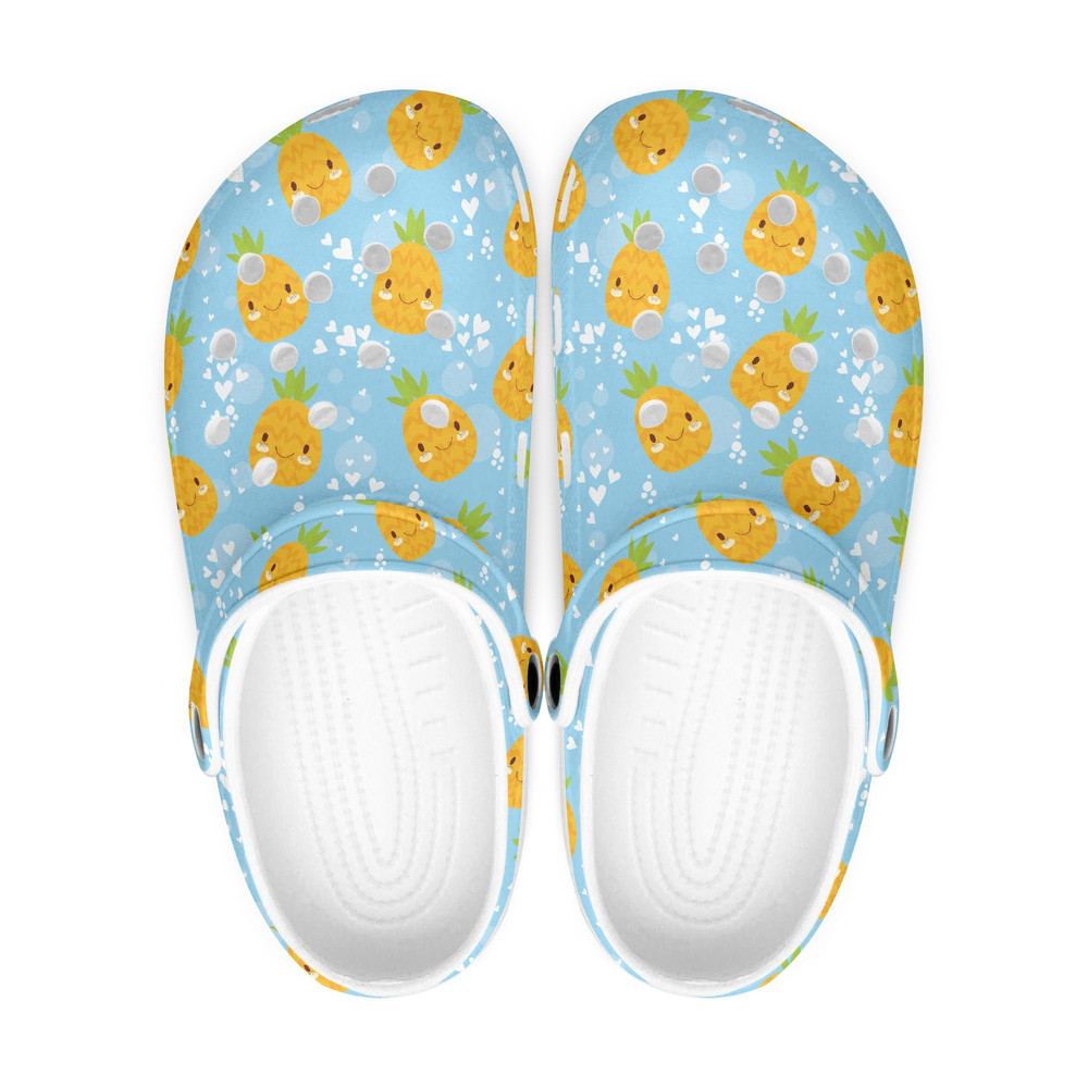 Crocs with Pineapple, Clogs Slippers, Nurse Clogs, Slip-Ons, Mules, Comfortable Gardening Shoes.jpg