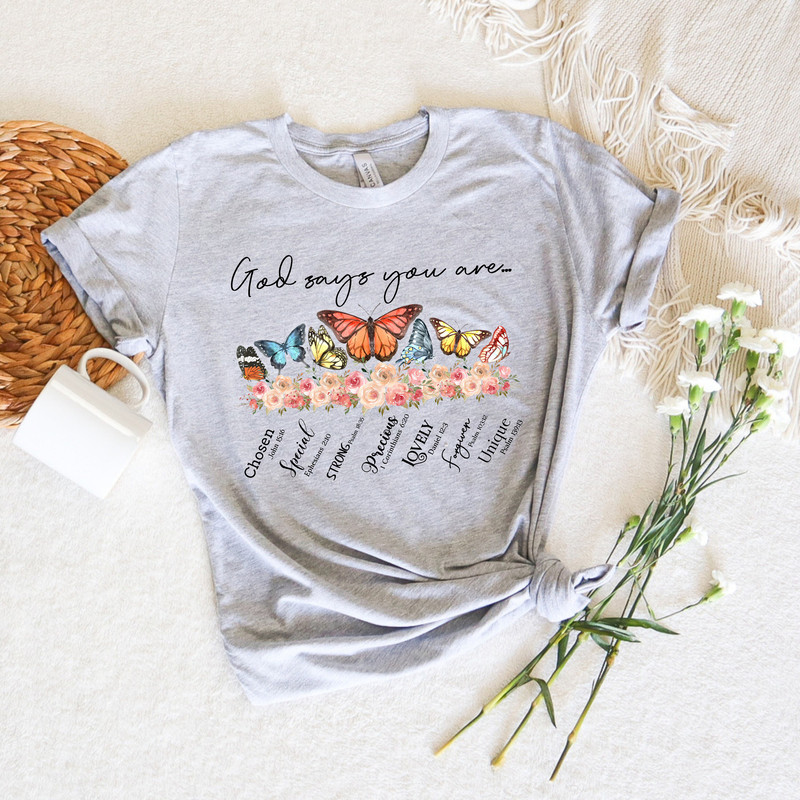 God Says You Are Chosen Special Shirts,Variations Of Butterflies Tshirt,Christian Butterfly Tshirt,God Lover Sweatshirt,Butterfly Sweatshirt - 3.jpg