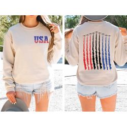 american air force sweatshirt, red white blue, 4th of july, usa flag shirt, memorial day tee, independence day jet fligh