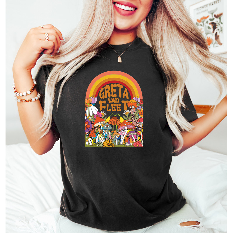 Greta Van Fleet Shirt, Retro Musical Shirt, Boho Vintage Musician Shirt, Retro Greta Van Fleet Tshirt, Dream In Gold Shirt, Starcatcher Tee - 2.jpg