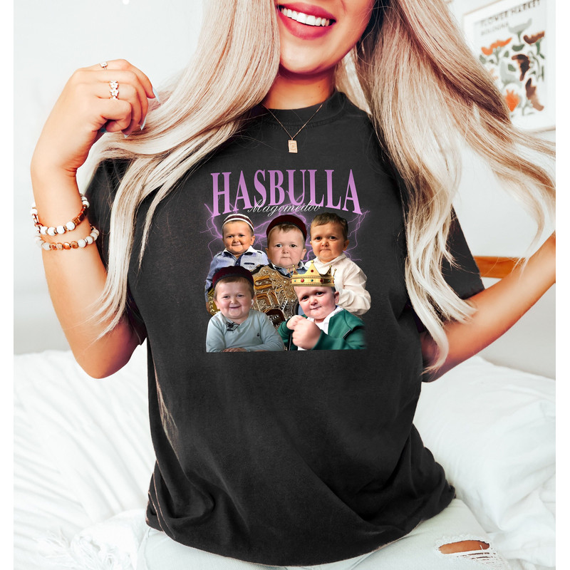 Hasbulla Shirt, Hasbulla Shirt, Tiktok Meme Shirt, Twitter Meme, Y2K Style, Gift For Him, Handmade Gifts, 90's style, Hasbulla Shirt - 1.jpg