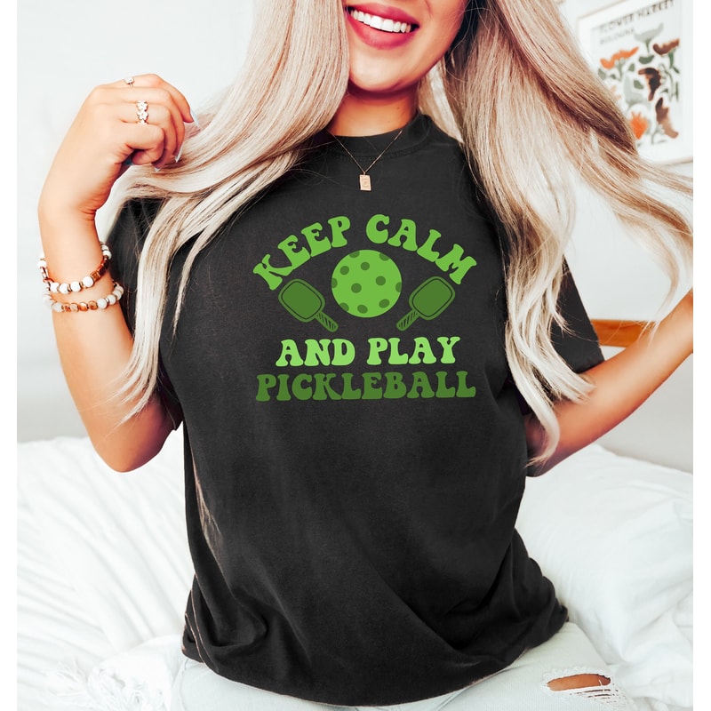 Keep Calm And Play Pickleball Shirt, Pickleball Shirt, Sports Graphic Tees, Pickleball Gifts, Sport Shirt, Pickleball Shirt for Women - 1.jpg