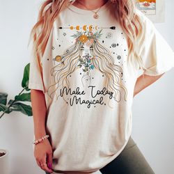 make today magical,retro comfort celestial tee,aesthetic boho graphic tee,vintage mystical sweatshirt,magician shirt,wiz